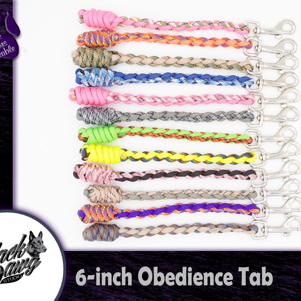 6-inch Paracord Dog Obedience Tab