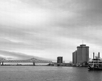 New Orleans Riverfront View of Natchez Steamboat, French Quarter New Orleans, Fine Art Photography, New Orleans Art