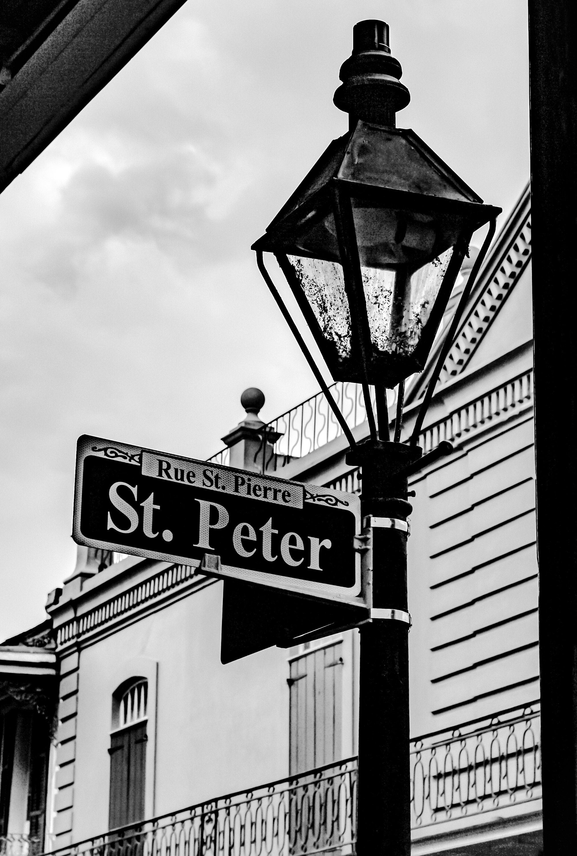 St. Peter Street Sign French Quarter New Orleans, Fine Art
