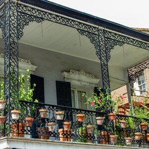 Wrought Iron Balcony New Orleans French Quarter, Fine Art Photography, New Orleans Art