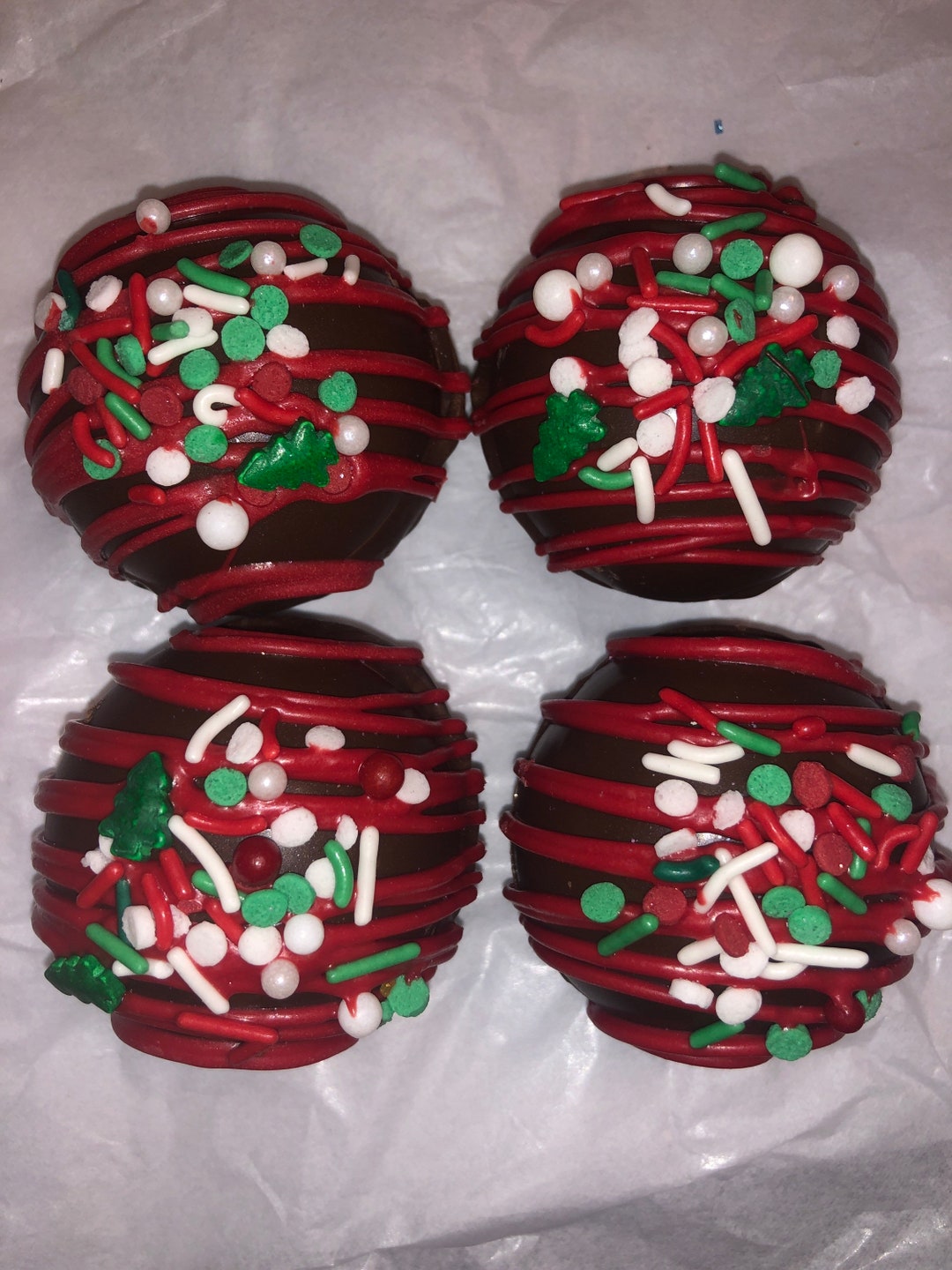 4 Pack Christmas Holiday Hot Chocolate Cocoa Bombs - Etsy