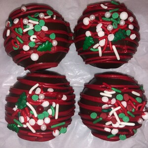 4 pack Christmas holiday hot chocolate cocoa bombs