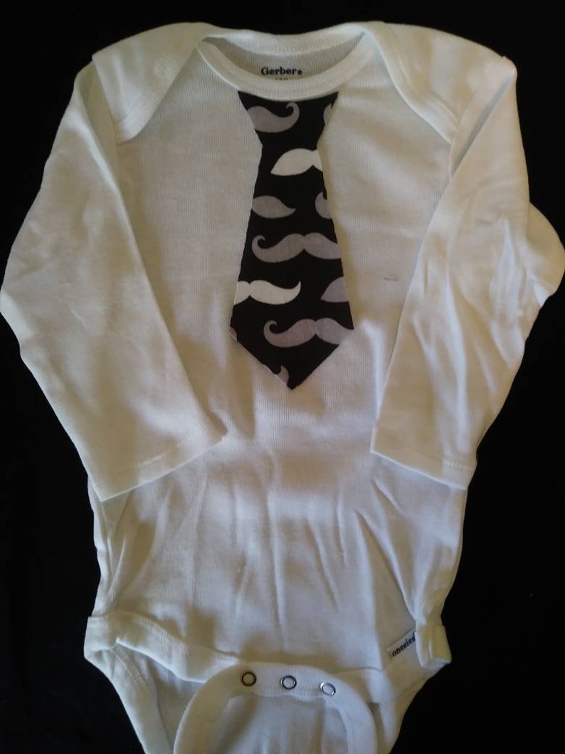 Mustache Tie Onesie