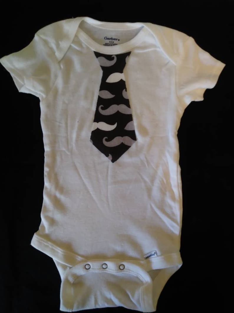 Mustache Tie Onesie