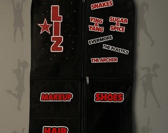Personalized Cheerleading Garment Bag: Rhinestone Uniform & Shoe Organizer