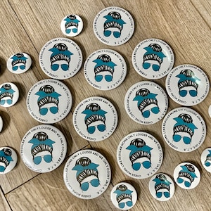 Cheer mom customizable button