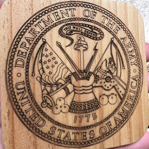 American military proud coasters laser engraved gift armed forces army navy coast guard marines Air Force