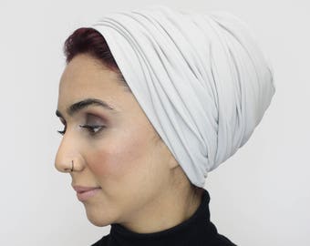 Ready  Wear Slip-On Head-wrap - Pastel Grey