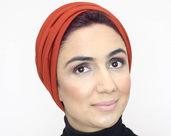 Ready Wear Slip-On Head-wrap - Burnt Orange