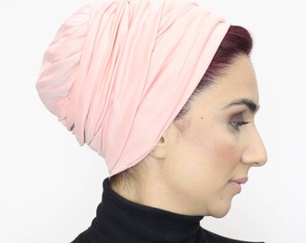 Ready  Wear Slip-On Head-wrap - Pastel Pink