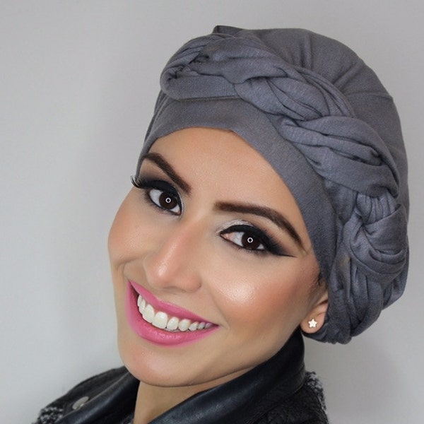 Ready Head-Wear - Side Braid - Dark Grey