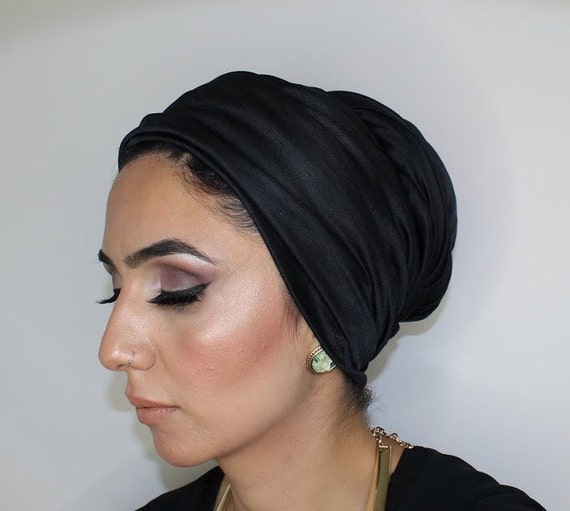 Ready Wear Slip On Head Wrap Formal Black Etsy