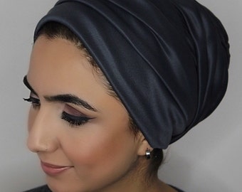 Ready  Wear Slip-On Head-wrap - Formal Black