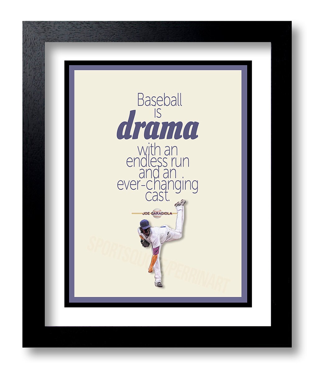 Baseball quote Typography Baseball Art Gift For Him Art Etsy