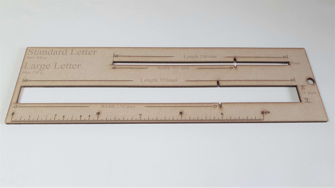 Royal Mail Letter Size Guide Letter Sizer Letter Measure Etsy UK