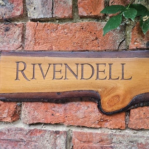 Wooden House Sign, Natural Wood Sign, House Name, House Plaque, House Name Plaque, Solid Wood House Sign, Personalised House Sign, Home Sign