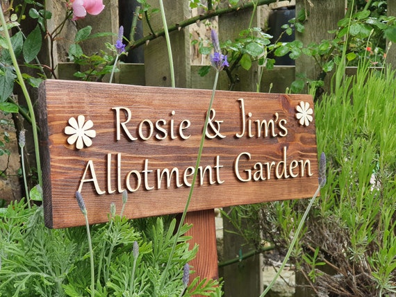 Personalised Garden Sign Custom Sign Garden Decor Outdoor | Etsy