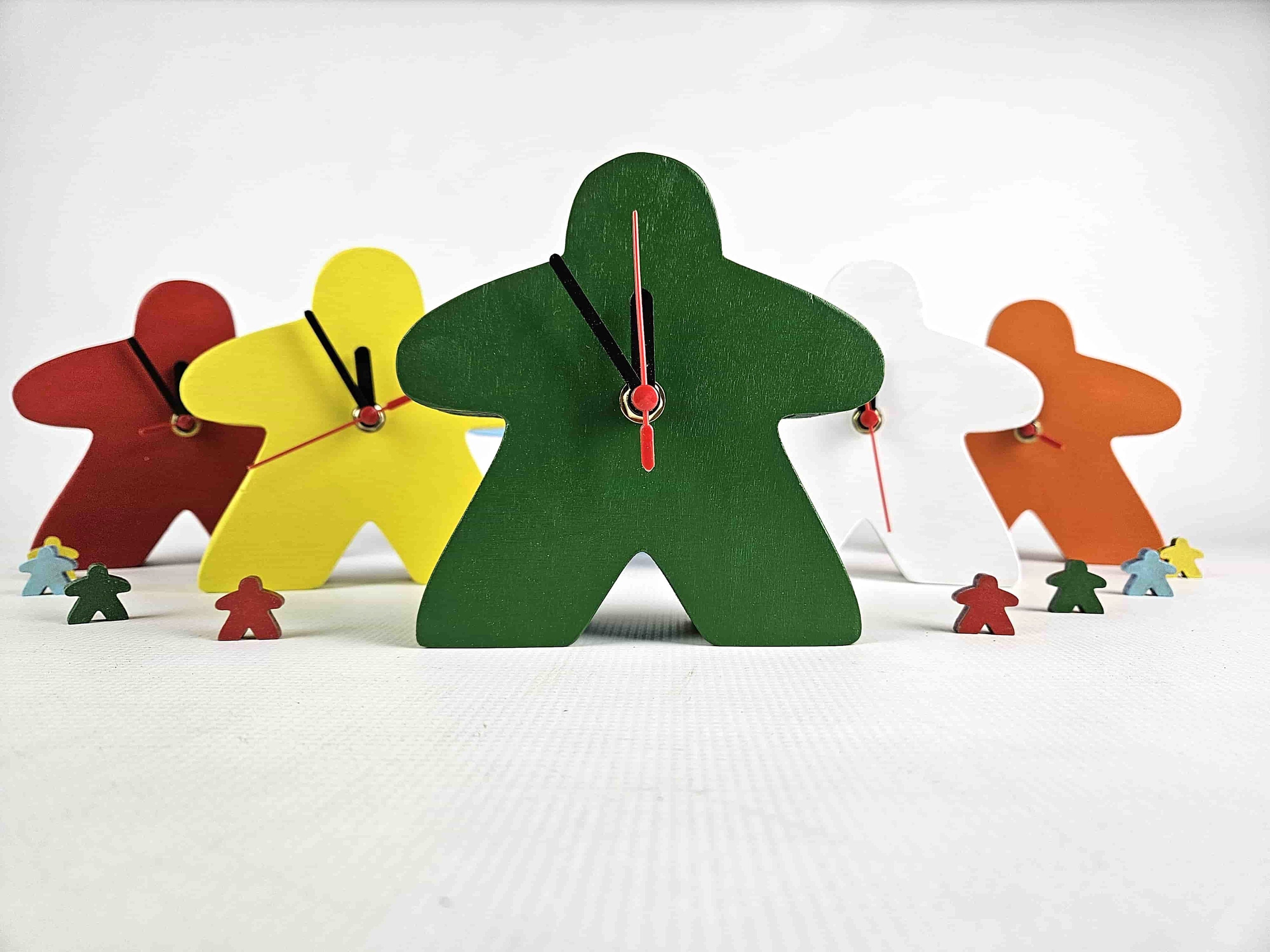 Meeple Desk Clock, Meeple, Meeple Clock, Meeple Gift, Board Game, Games Room, Board Game Gift, Meeples, Games Room Decor, Meeple Counter