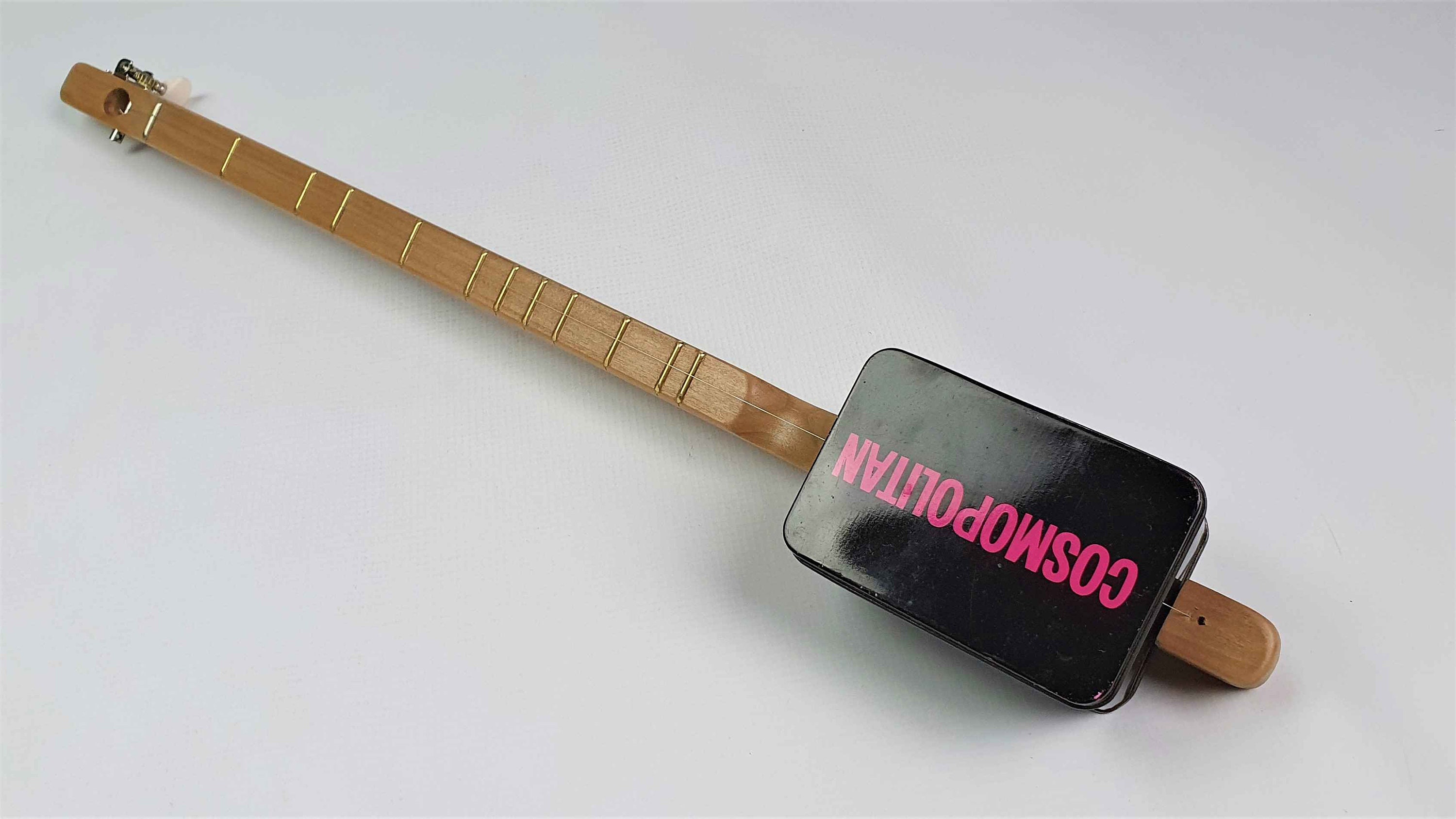 The Cosmopolitan Canjo Diddley Bow Cigar Box Guitar One Etsy