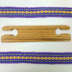 Handgefertigter Hartholz Inkle Loom Webschiffchen, Massive Eiche Tablet Karte Webgarn Spule,