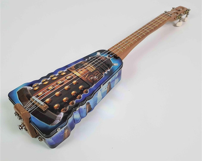 The Dalek Electric Tenor Ukulele, Dr Who Cigar Box Ukulele, Electric