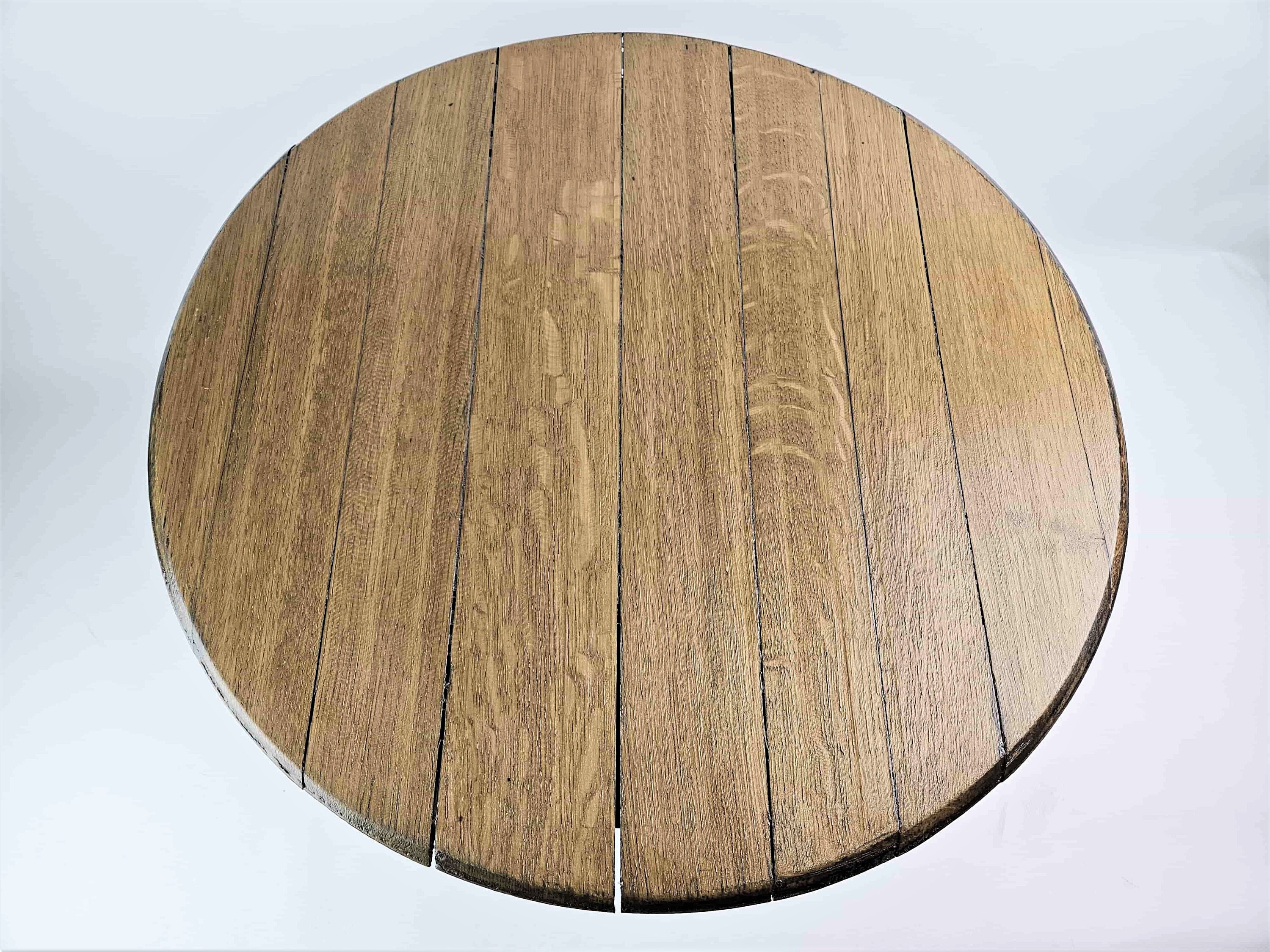 Tavolino da Caffè Rotondo a 3 Livelli, Tavolo a Forma di Barile, Tavolino da Soggiorno in Metallo e Legno, Tavolino da Comodino per Soggiorno, | Leroy Merlin