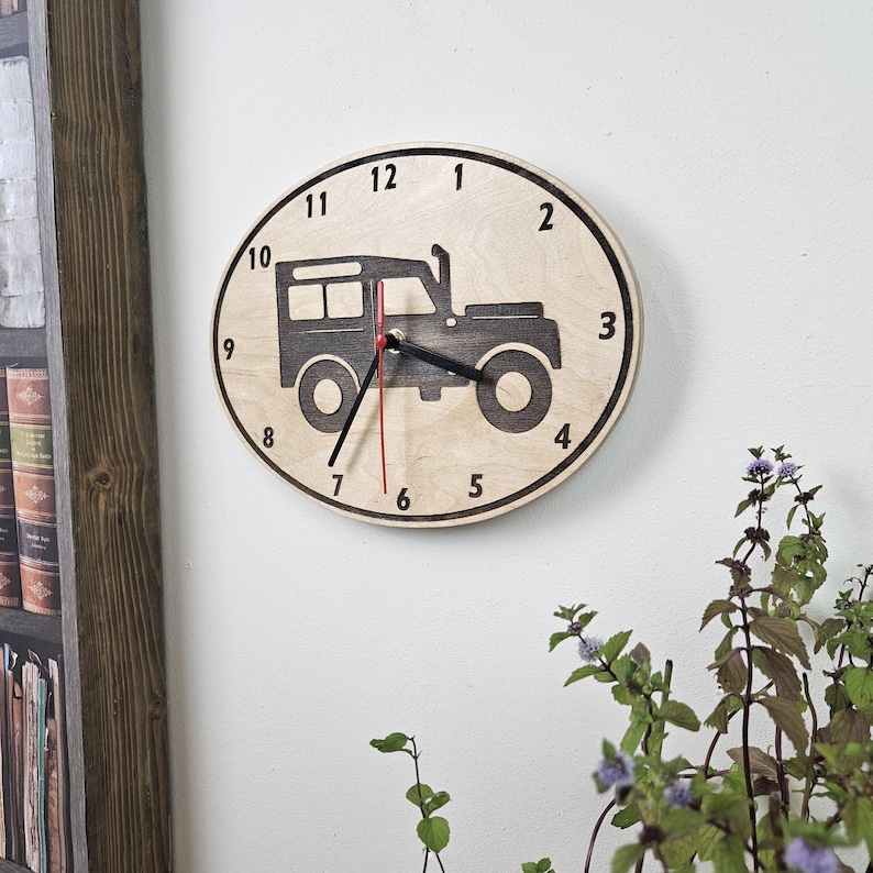 Range Rover Wall Clock Classic Land Rover Wooden Wall Clock, Defender 110 Time Piece, Farmer ...