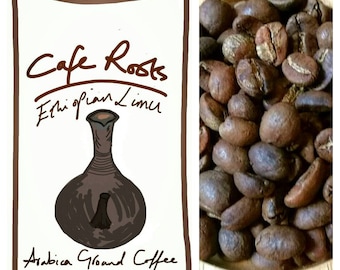 Ethiopian Coffee Beans Ground - arabica - fresh medium roast -Speciality Coffee - Moka - Filter - French Press - Percolator 250g