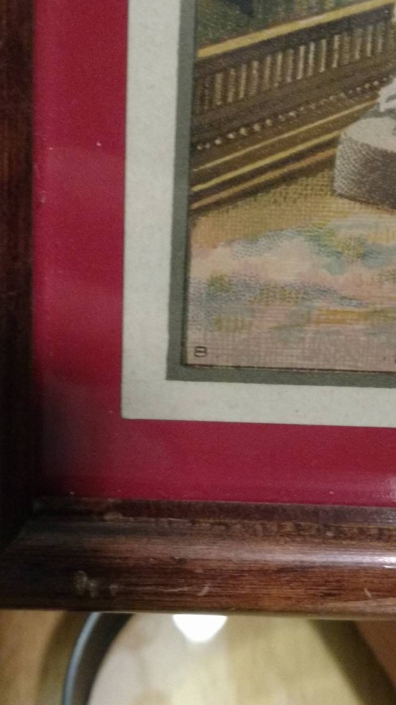 Vintage picture cardposter card framed