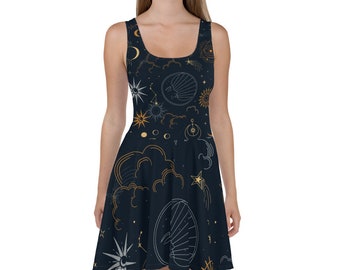 Cute sleeveless astronomy dress