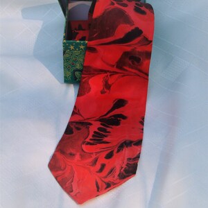 Red Silk Tie Made in Italy Suit Accessory Formal Wear Silk HUGO BOSS Men/'s Gift Vintage Silk Necktie Floral Wide Tie Men/'s Silk Tie