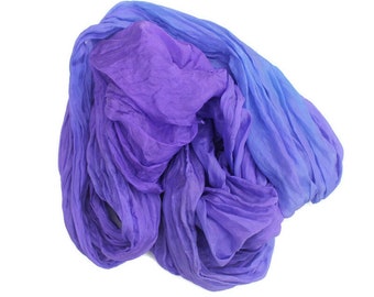 Lilac silk scarf, hand dyed feather light pongee silk