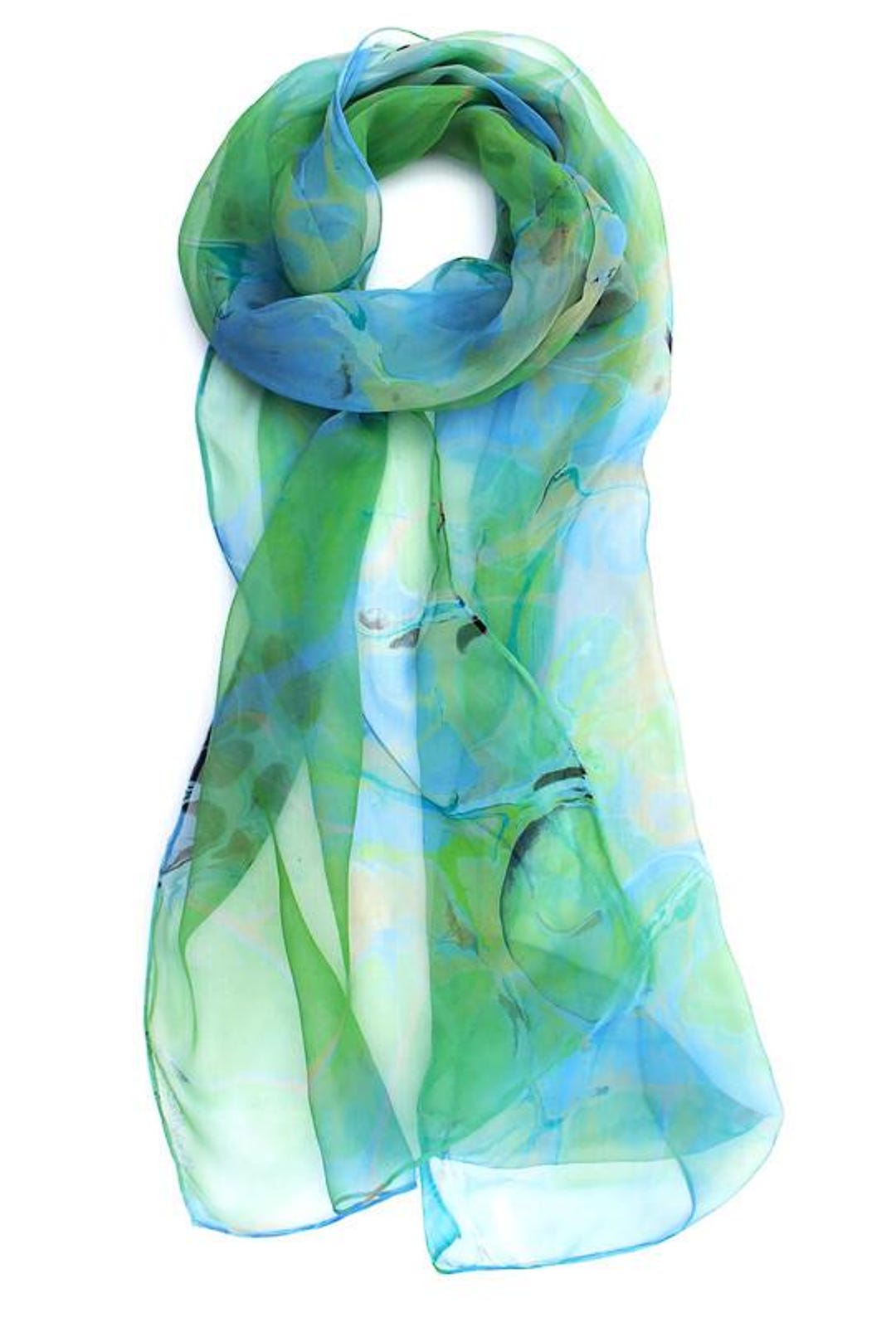 Vermelho verde silk scarf main image 1