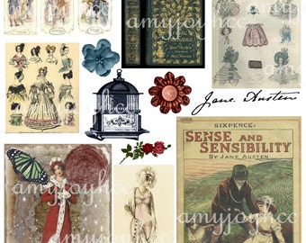 Jane Austen Clipart - Etsy