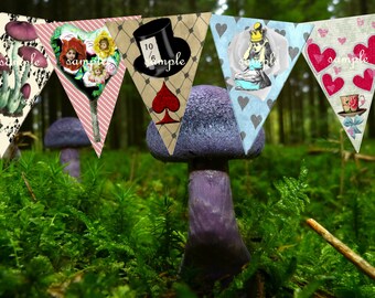 Alice In Wonderland Clock Party Printables Alice In Wonderland Etsy