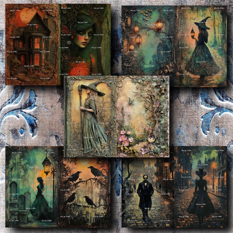 Witch Junk Journal Kit: Victorian Grimoire, Spell Book Ephemera ...