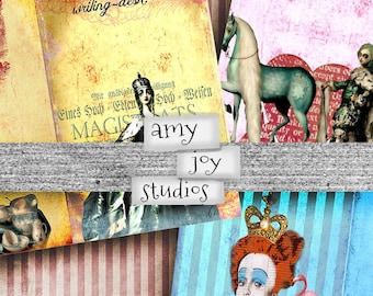 Alice in Wonderland Junk Journal  Antoinette   Digital Journal Kit  Mixed Media  Printables   Smashbook  Book  Junk journal vintage