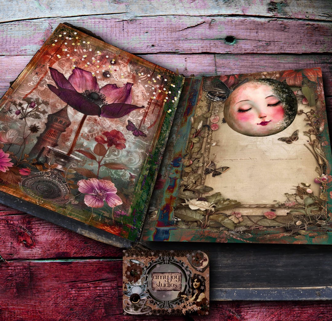Whimsical Junk Journal Mystical Forest Printables, Enchanted Garden