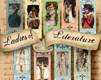 Printable Bookmarks  Book Lover Bookmarks  Shakespeare  Fairy Tales  Alice in Wonderland  digital bookmarks  Journal Tag  Book Mark