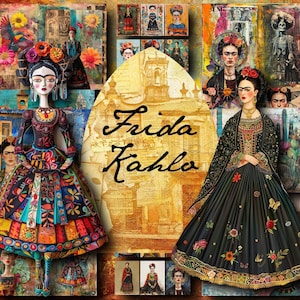 Frida Kahlo Junk Journal Kits de diário de lixo Frida Khalo Diário DIY Diário do México Orgulho Mexicano Mulher Mexicana