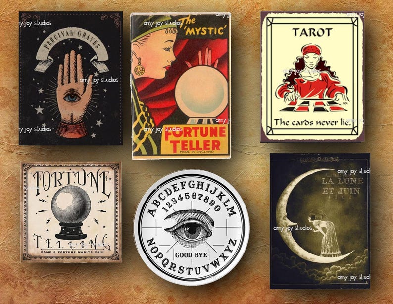 Printable Fortune Teller Ephemera: Vintage Junk Journal Kit (digital ...