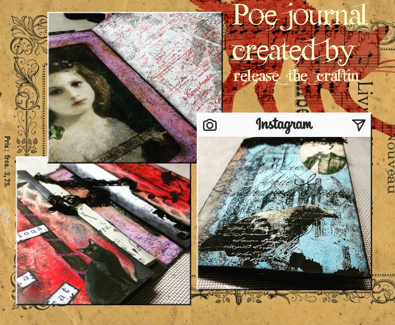 A Poe Journal Edgar Allan Poe Digital Journal Kit Printable Etsy