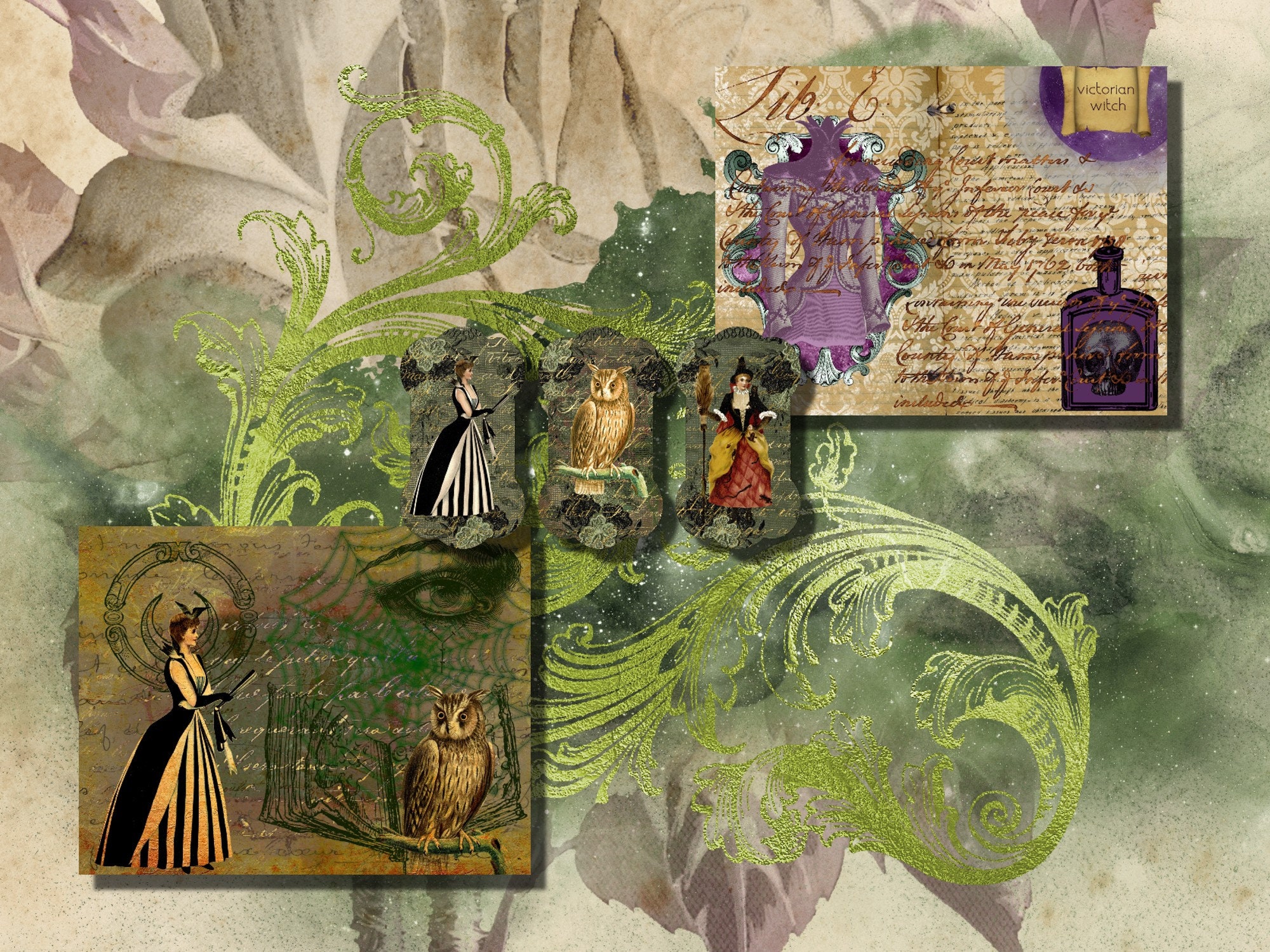 The Vintage Witch Witch Junk Journal Kit Junk Journal - Etsy