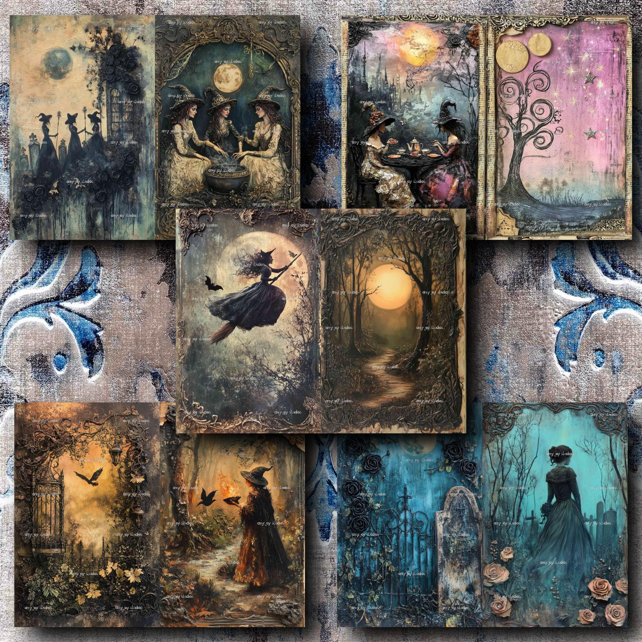 Witch Junk Journal Kit: Victorian Grimoire, Spell Book Ephemera ...
