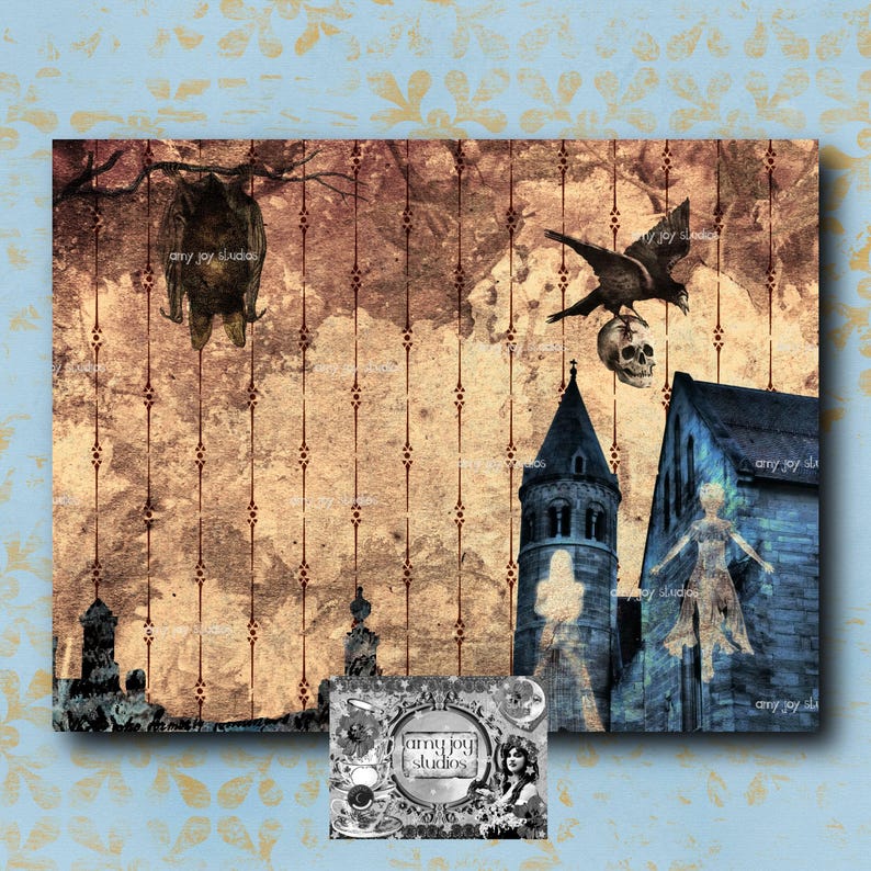 Junk Journal Printables Halloween, Grungy Halloween Journal Paper, Haunted House Junk Journal, Halloween Junk Journal Digital Kits, Digital Witch Junk Journal, Ghost Digital Kit, Halloween Words Dictionary