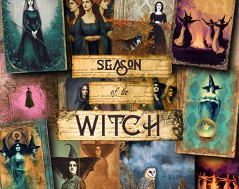 Witch Junk Journal Kit: Grimoire Ephemera, Pagan Printable (Digital Download)