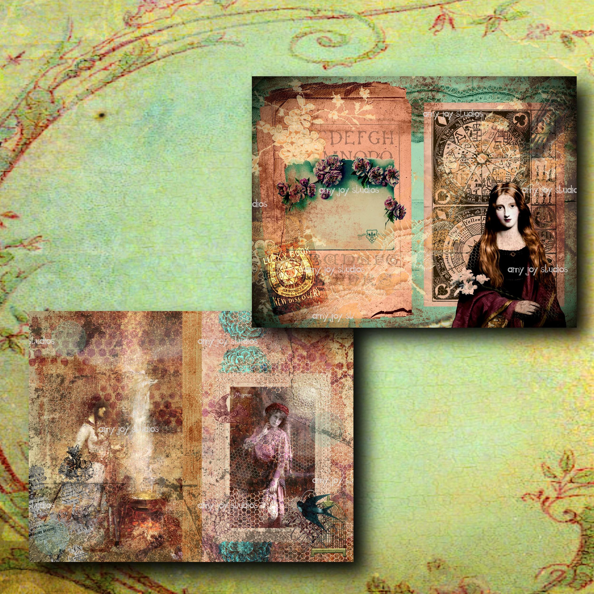Fortune Teller Junk Journal Kit: Vintage Printable Ephemera (digital ...