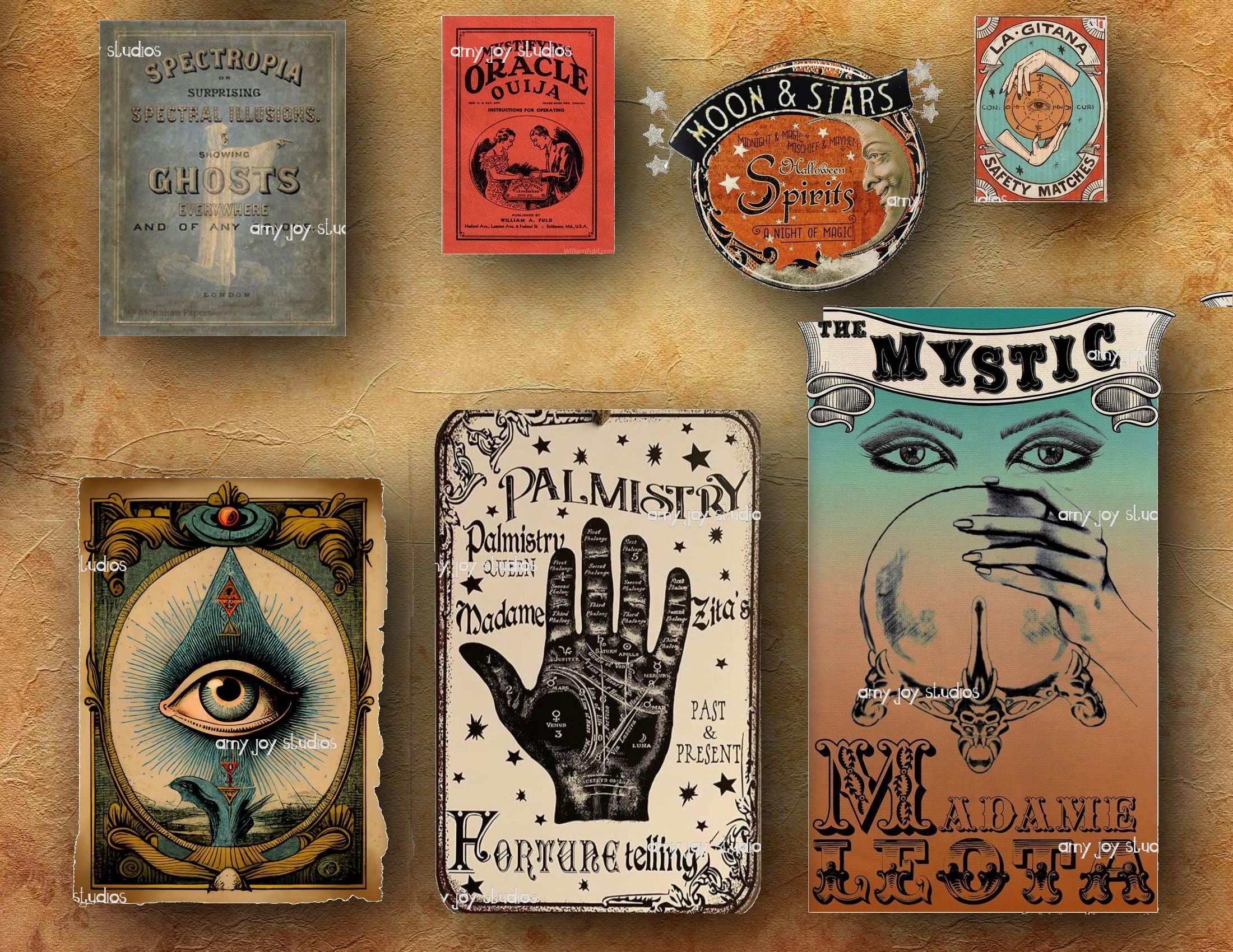 Printable Fortune Teller Ephemera: Vintage Junk Journal Kit (digital ...
