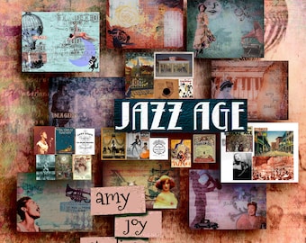 The Jazz Age  Printable Journal Kit  Notebook Journal  Vintage Junk Journal  Journal Supplies  Ephemera Pack  1920s  Music  Billie Holiday