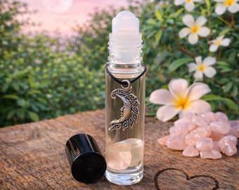 ROSE MOON Spiritual Perfume Oil. Self Confidence Ritual Oils. Self Care Spells. Spiritual Freedom. 8.5ml - 10ml. Witchy Scented Oil